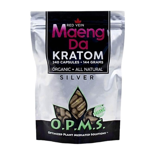 O.P.M.S. - Silver Red Maeng Da Kratom Capsules - 240 CT