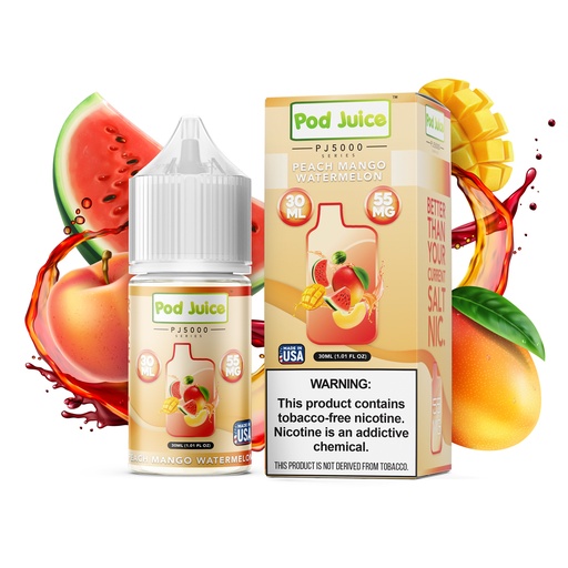 Pod Juice - PJ5000 Series - Peach Mango Watermelon - 55mg/30ml