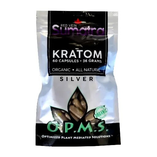 O.P.M.S. - Silver Red Sumatra Kratom Capsules - 60 CT