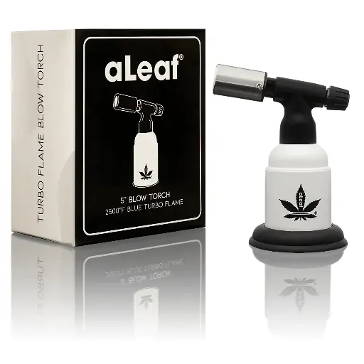 aLeaf - 5" Blow Torch - 2500°F Blue Turbo Flame - White