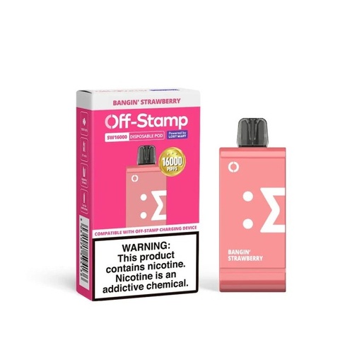Off-Stamp - SW16000 - Bangin' Strawberry - Disposable Pod - 5 Pack 