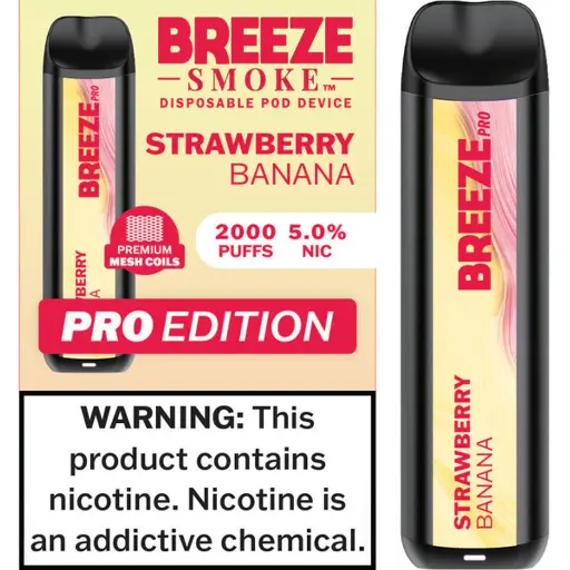 Breeze Pro Edition - Strawberry Banana  - 2k Puffs