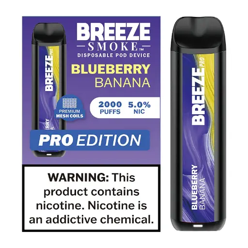 Breeze Pro Edition - Blueberry Banana - 2k Puffs