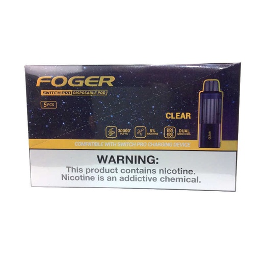 Foger - Clear - Disposable Pod - 5pk